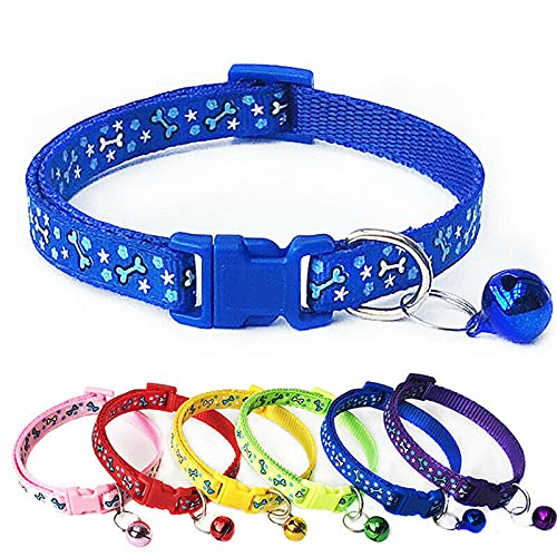 THE DDS STORE Adjustable Kitten Collar Printed Bell Cat Pet Puppy -Color May Vary (Buy 1 Get 1 Free), 12 x 0.39 cm - Image 2