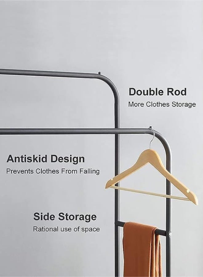CAZADORA Upgrade your home organization with the CAZADORA Premium Clothes Rack. Designed for versatility and durability, this metal clothes stand is perfect for hanging coats, dresses, or daily outfits. Equipped with one or two storage shelves for shoes, bags, or boxes, and available with single or double hanging bars. Made from high-quality materials and finished in sleek white or black. Choose from five different sizes to suit your space – bedroom, bathroom, or hallway. Simple yet stylish solution for clutter-free living. - Image 3