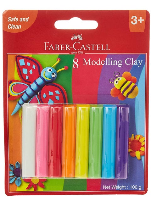 8-Piece Modelling Clay Multicolor