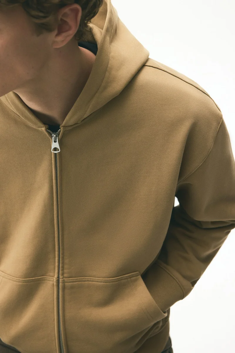 H&M Loose Fit Boxy-style zip-through hoodie