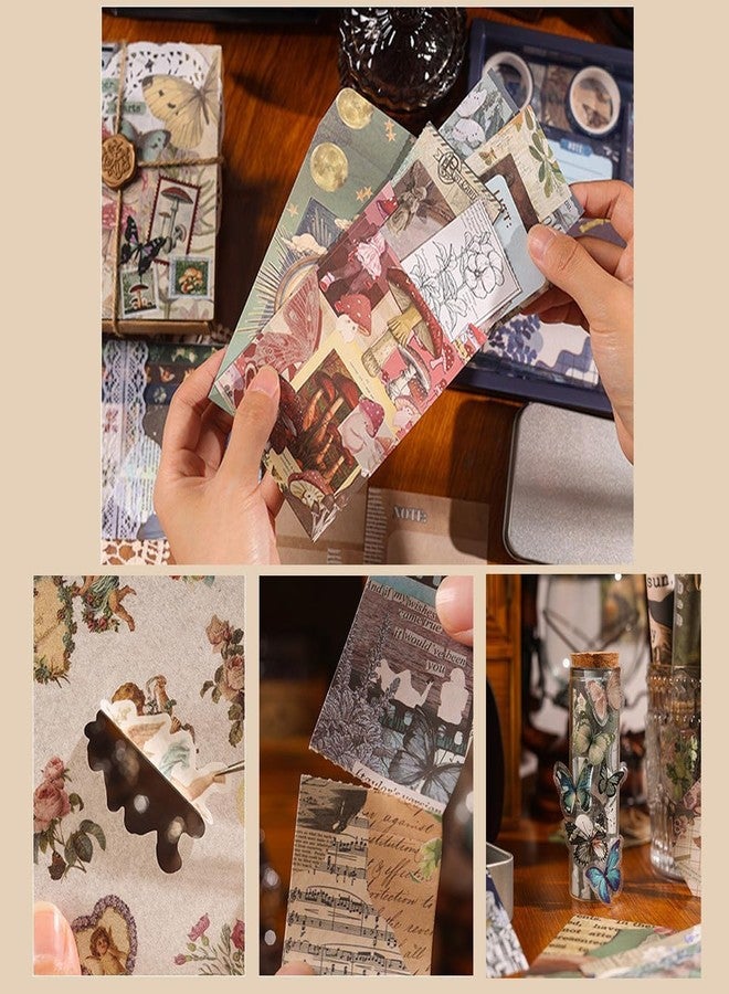 GLADBACK 346pcs Vintage Scrapbook Stickers Pack for Art Journaling Bullet Junk Journal Planners DIY Paper Stickers Craft Kits Notebook Collage Album Aesthetic Sticker (Butterfly garden scraobook) - Image 3