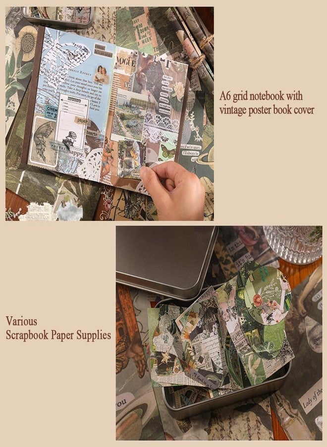 GLADBACK 346pcs Vintage Scrapbook Stickers Pack for Art Journaling Bullet Junk Journal Planners DIY Paper Stickers Craft Kits Notebook Collage Album Aesthetic Sticker (Butterfly garden scraobook) - Image 2