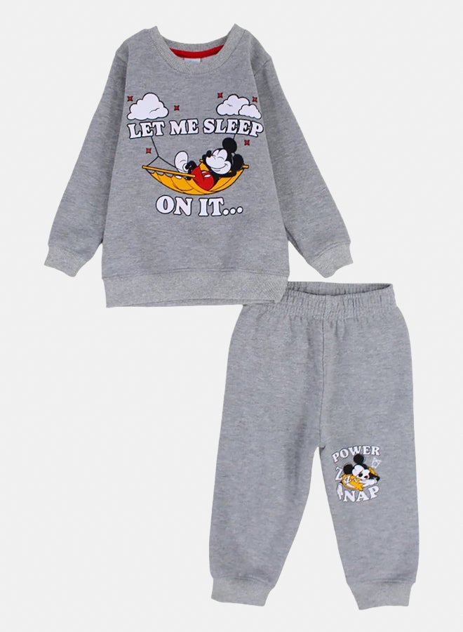 Baby Boys Cotton Pajama Set – Mickey Mouse Print - Image 1