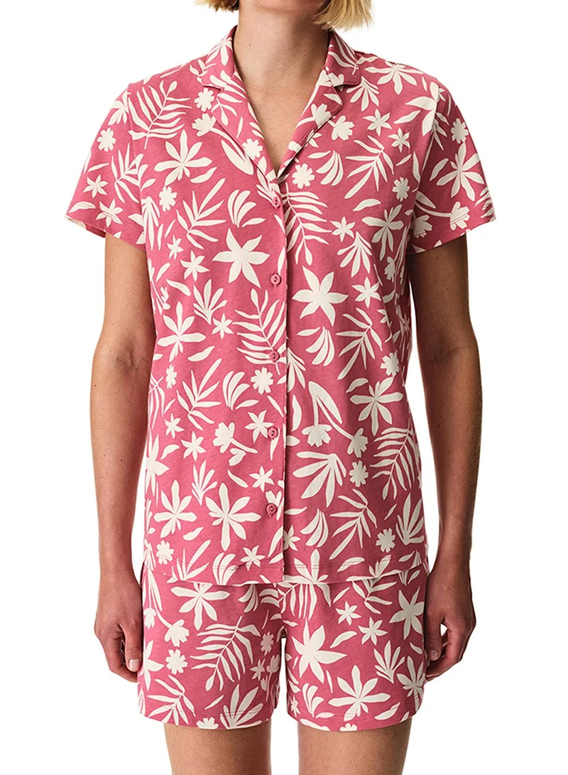 Penti Penti Women's Cotton Lounge Ciao Shirt & Shorts Set - Rose