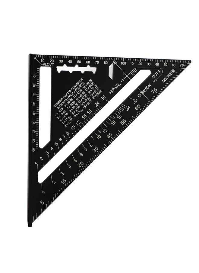 Thoraya Guitar Action Gauge Triangle Ruler Black Accurate Woodworking Carpenter Triangular Ruler  - Image 2