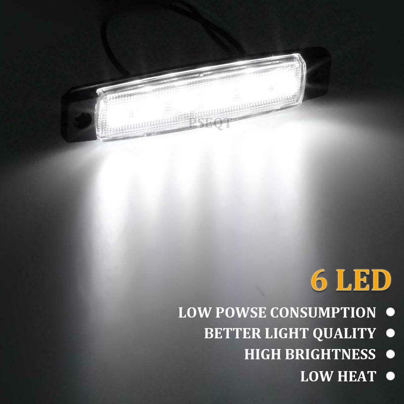 PSEQT 10 Pcs LED Rock Strip Lights Car Underglow Wheel Fender Well Lighting Kits Waterproof for Golf Cart Wrangler Offroad Truck RV UTV ATV Snowmobile (White) - Image 2