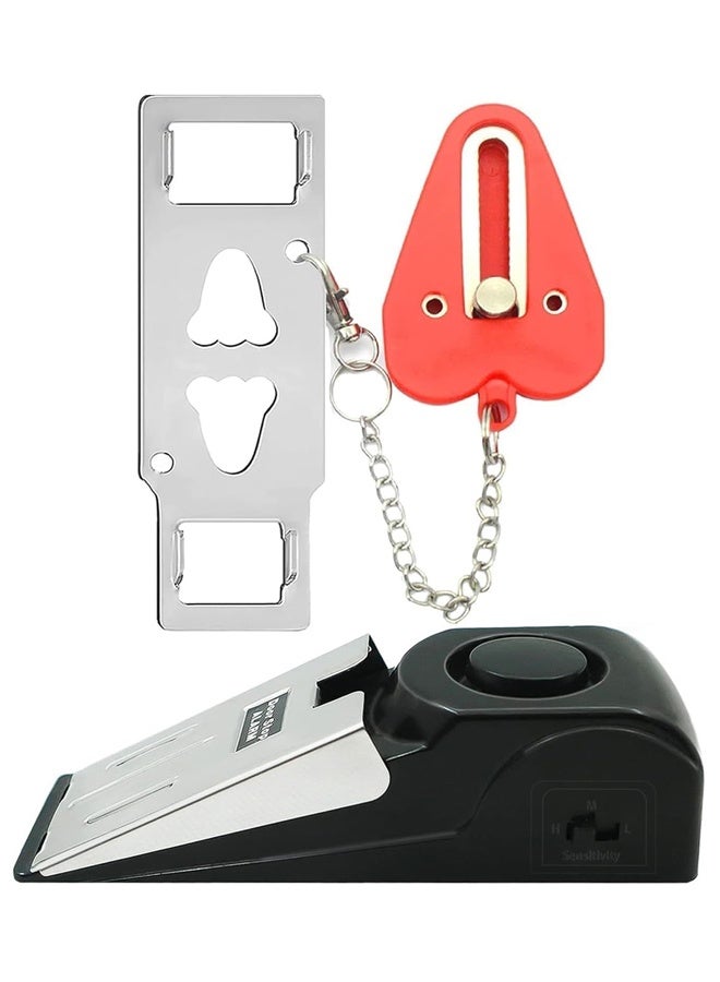 مجموعة إنذار قفل وإيقاف الباب المحمول، مجموعة الحماية المزدوجة للأمن المنزلي - Image 1