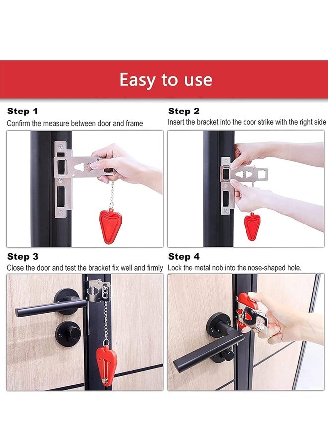 مجموعة إنذار قفل وإيقاف الباب المحمول، مجموعة الحماية المزدوجة للأمن المنزلي - Image 3