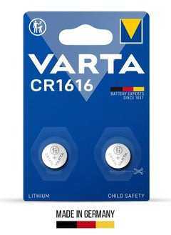 Varta High-Energy CR1616 Lithium Coin Battery for Small Electronic Devices (2-Pack)