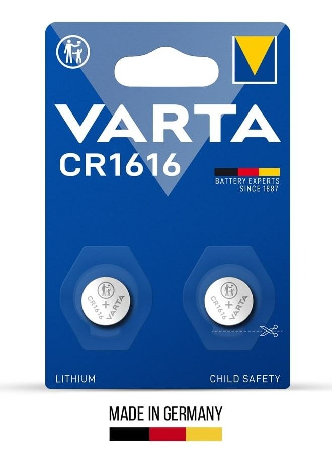 VARTA - Varta High-Energy CR1616 Lithium Coin Battery for Small Electronic Devices (2-Pack) - Image 1
