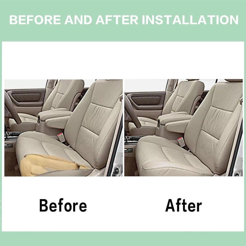 FZJDSD Ivory Tan Driver Side Bottom Replacement Leather Seat Cover - Image 3