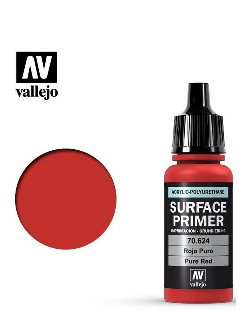 Vallejo Vallejo: Surface Primer 624 - 17 ml Pure Red