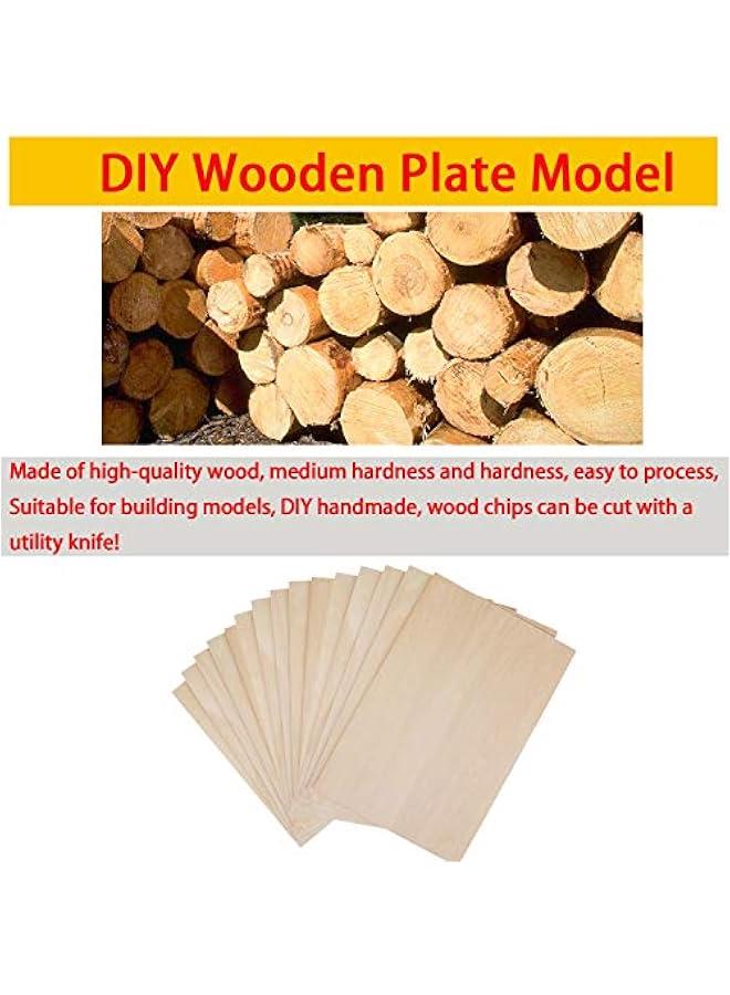 Arabest Unfinished Wood, 15 Pack Basswood Sheets for Crafts, Craft Wood Board for House Aircraft Ship Boat Arts and Crafts, School Projects, Wooden DIY Ornaments(150x100x2mm) - Image 3