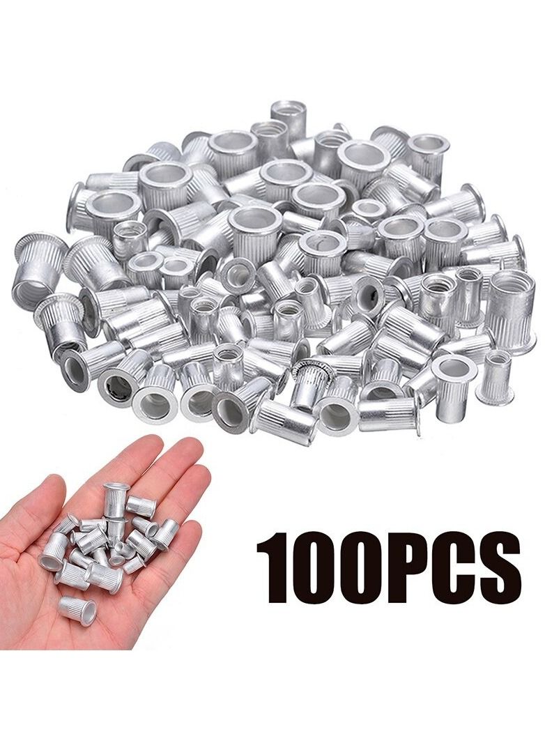 100Pcs Steel Aluminum Rivet Nut Kit Hybrid Kit - Image 1