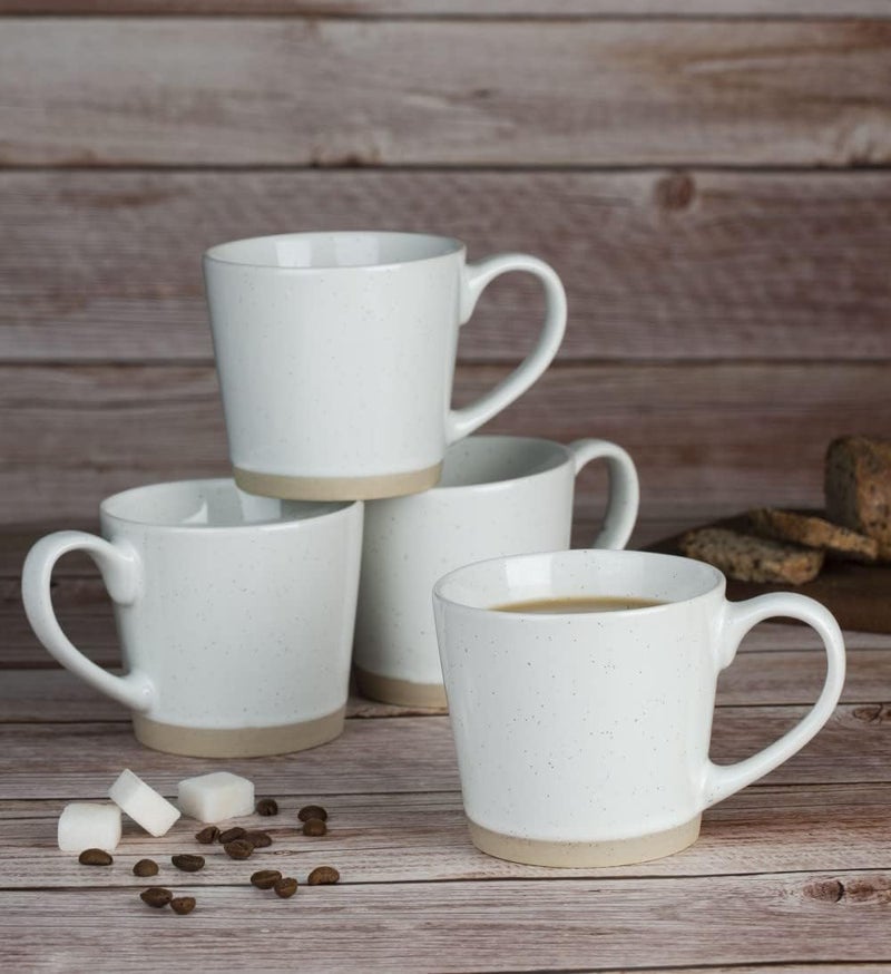 famiware Coffee Mug Set for 4, Bright White - Image 2