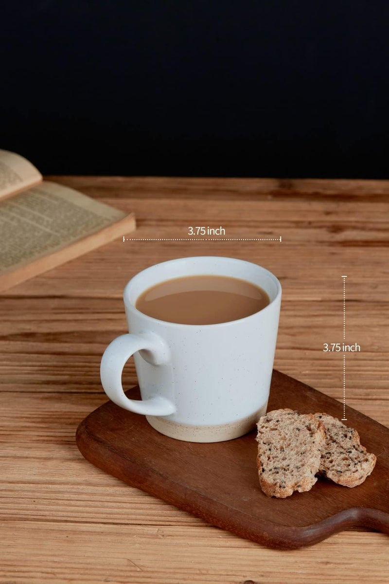 famiware Coffee Mug Set for 4, Bright White - Image 3