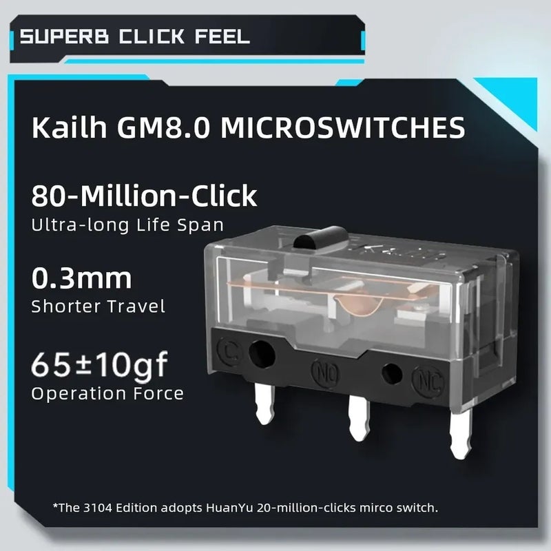Machenike M7 Pro Gaming Mouse, USB Wired and 2.4G Wireless, PAW3395, 26000 Dpi, 650 Ips, 7 Buttons, 74g, Rgb, for PC, Laptop - Image 5