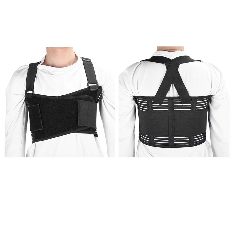 comfrt Chest Support Brace, Breathable Adjustable Chest Rib Fracture Support Brace Lumbar Protector Strap Belt Elastic Belt Support Brace - Image 4