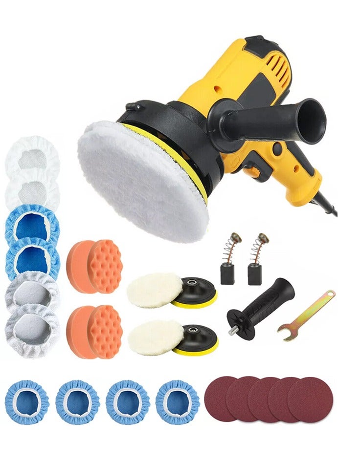 Buffer polisher with 25 accessories. Variable Speed Drilling Polishing Kit, Car Polishing Machine with Removable Handle, Suitable for Polishing Cars, Furniture, Floors, Stones - Image 1
