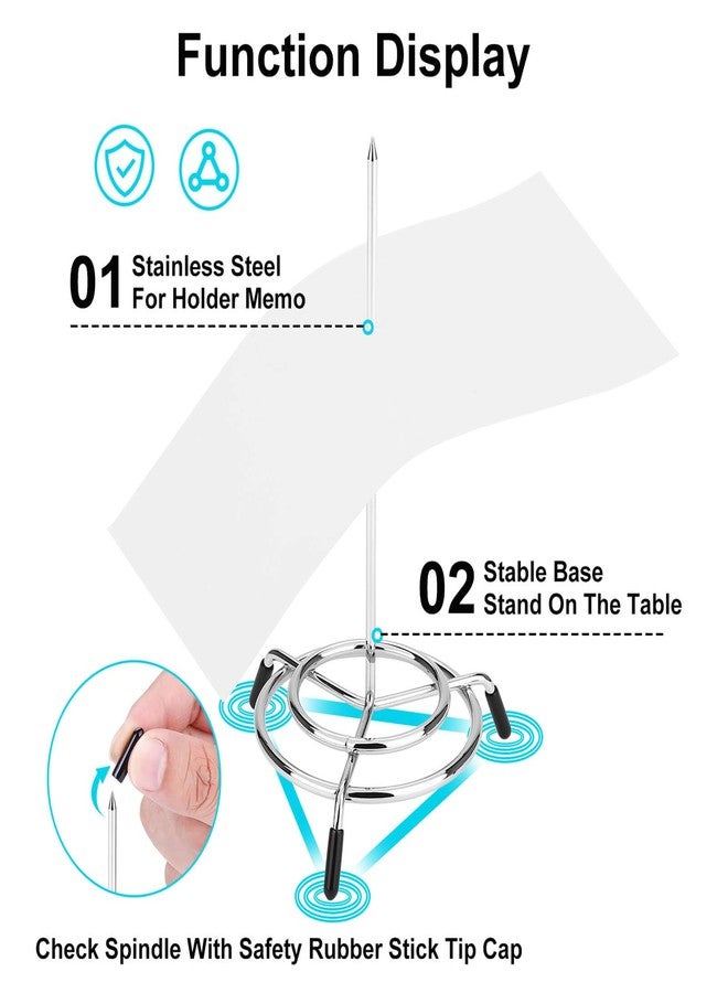LIFSOBEUT 4PCS Ticket Stabber Holder, Receipt Spike, Ticket Spike, Check Spindle, Bill Fork,Ticket Stabber for Restaurant, Memo Holder - Image 3