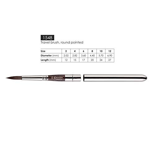Escoda Versatil 1548 Series Artist Watercolor and Acrylic Paint Brush, Short Handle, Travel, Size 12 - Image 3