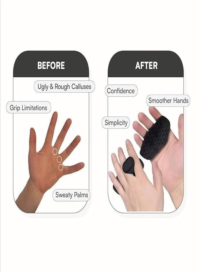 KITSSENTIAL Gym Grips & Training Gloves - Anti-Slip Rubber Hand Protector for Weight Lifting, Deadlifts, Chin-Ups, Versatile Workouts & Strength Training, Unisex Fitness Accessories (A - Weight Lifting Grips) - Image 3