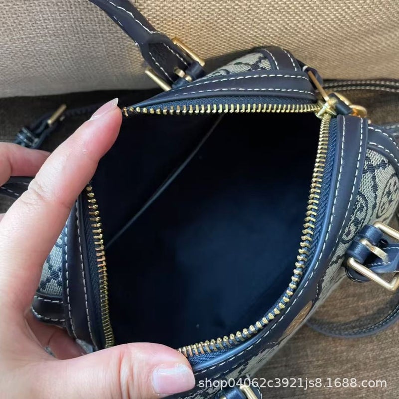 Women's Monogram Print Boston Shoulder Bag - Image 4