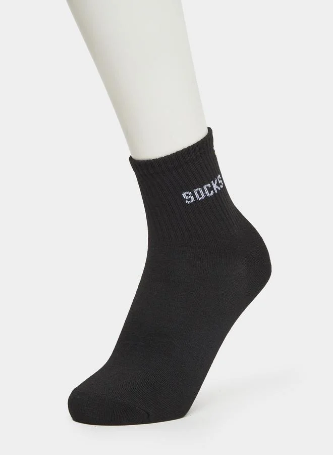 Styli Pack of 3 - Ribbed Cuff Crew Socks