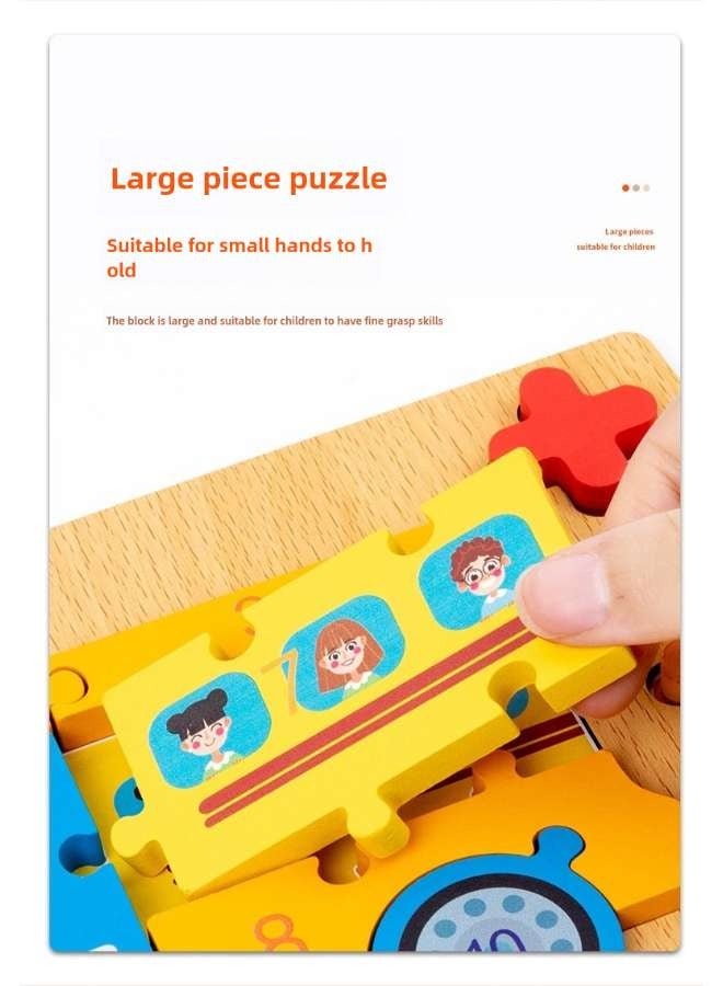 New Early Childhood Education  Digital Computing Enlightenment  3D Puzzle Logic Thinking, Puzzle Toy Brain Development  1-3 Year Old Wooden Stereoscopic Puzzle Professional Cognition Buckle Puzzle Splicing Board  Transportation Vehicle  Excavator ﻿ - Image 5