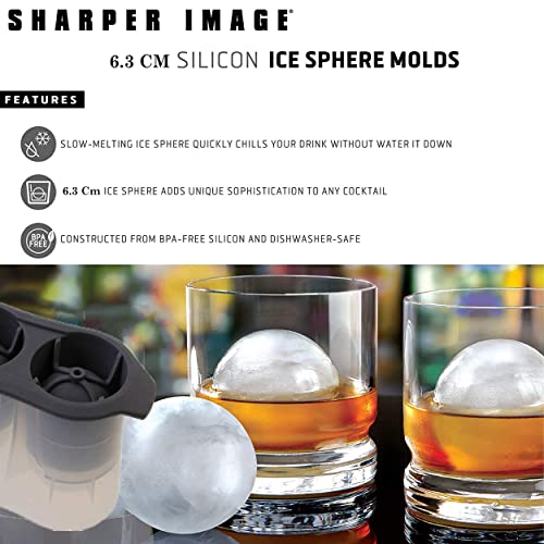 KARP Large Sphere Ice Cube Trays - Leak-Free 2.5" Round Ice Ball Maker for Whiskey, Cocktails, and More - 2 Cavity - (2 Pack) - Image 3