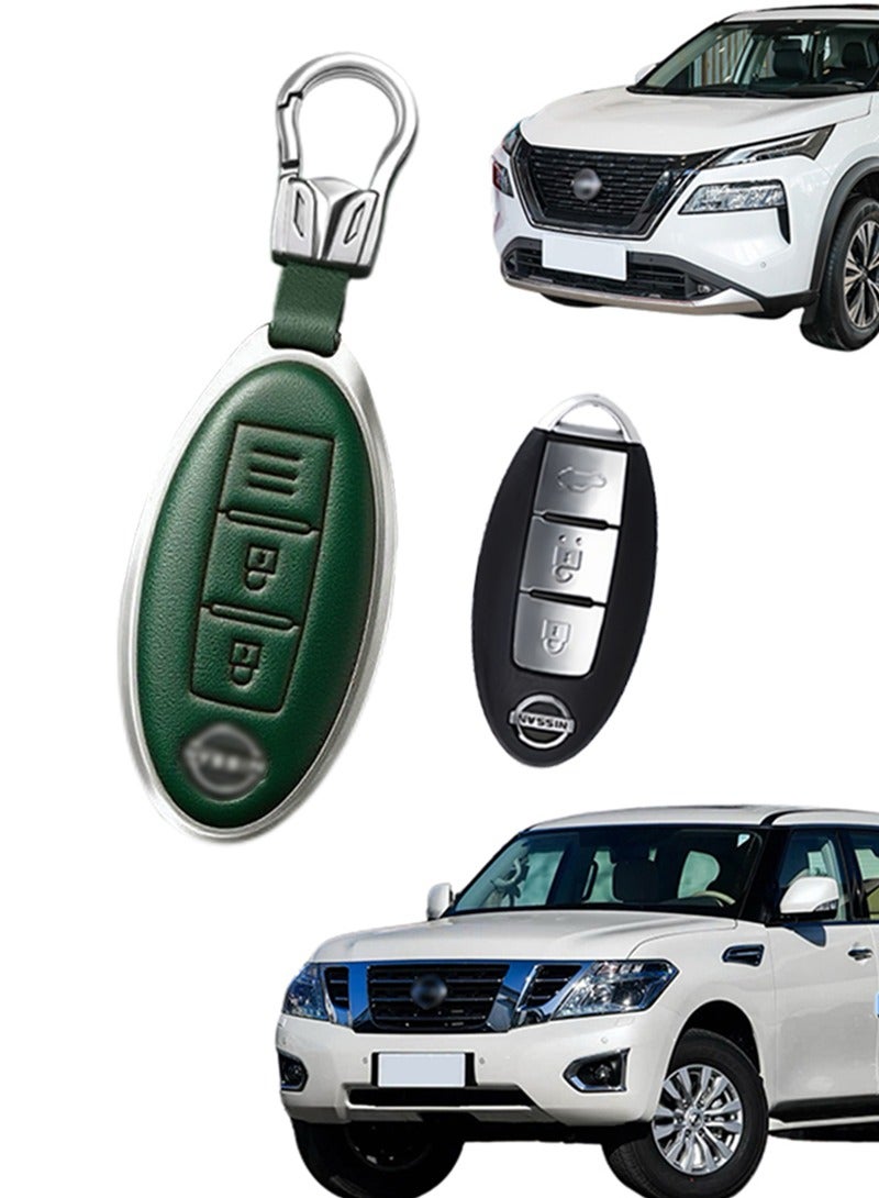Key sleeve, suitable for Nissan 3-key keys, the first layer of cowhide material, anti-fall and wear-resistant, all-inclusive design, multi-layer protection is safer, restore the key feel, goodcar. - Image 1
