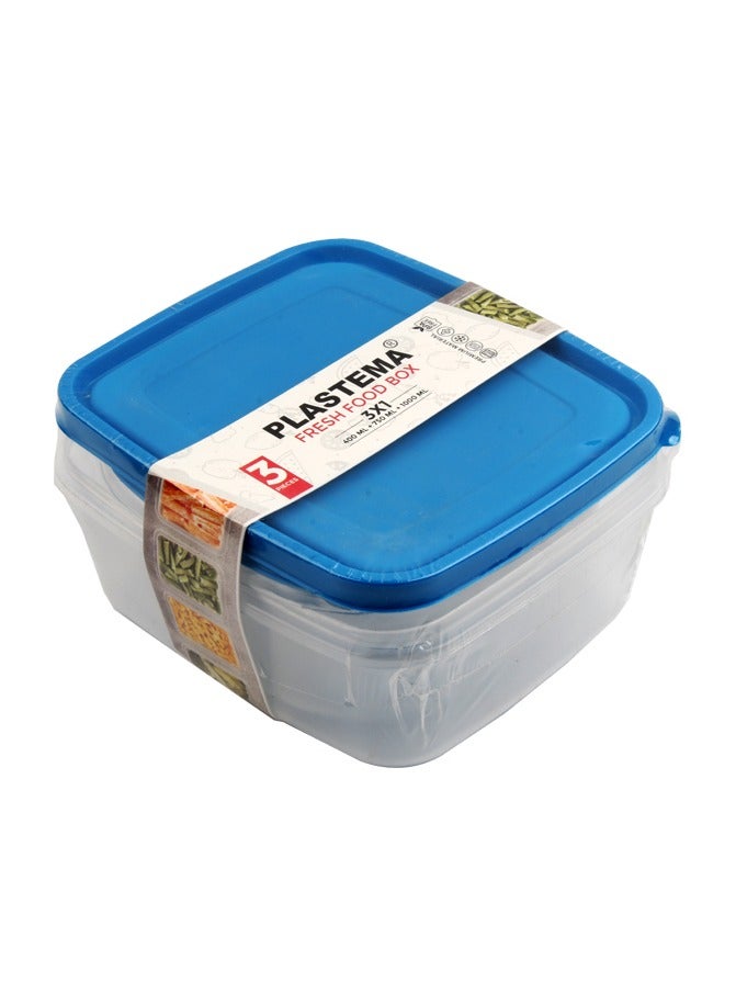 Fresh Box Set 3 Sizes 3 x 1 (400 - 750 - 1000) ml - Plastema 
