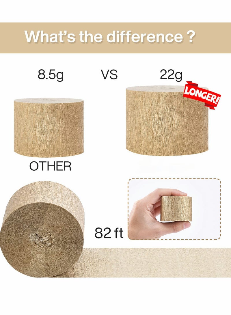 Excefore Crepe Paper Streamers, Gold Streamers, Silver and Black Streamers Party Decorations, Party Streamers for Birthday Party Decorations, Wedding(1.8 Inch x 82 Ft/Roll - 6 Rolls) - Image 5