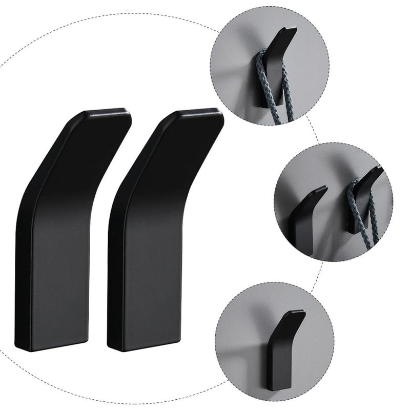 4 Pcs Aluminum Adhesive Towel Hooks For Wall Bathroom Kitchen Hanging - Image 4