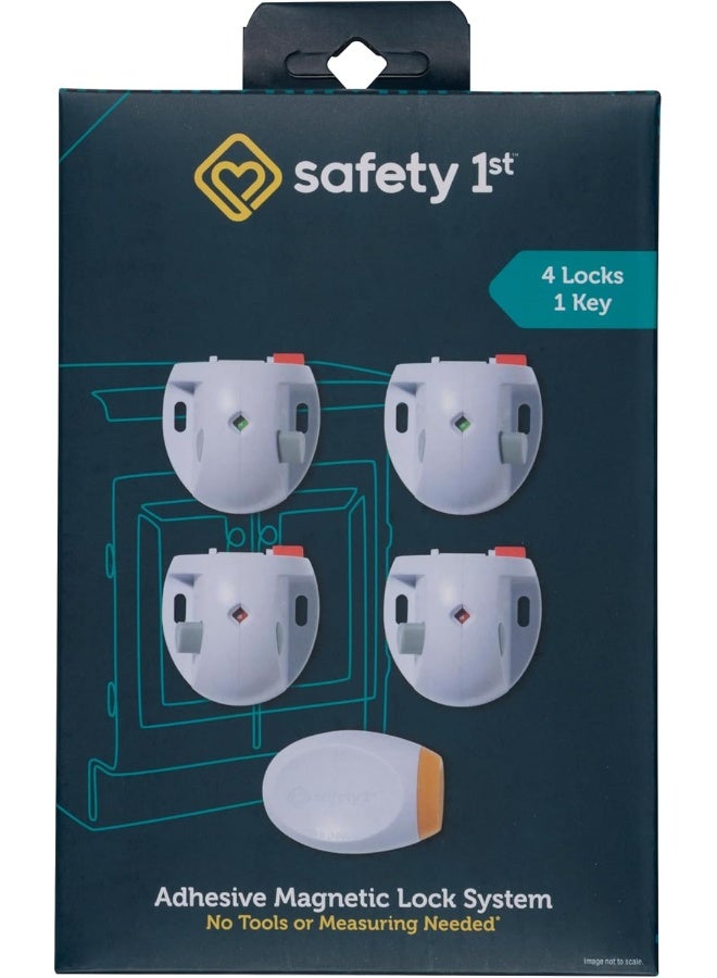 Safety 1st Adhesive Magnetic Lock System, 4 Locks And 1 Key - Image 1