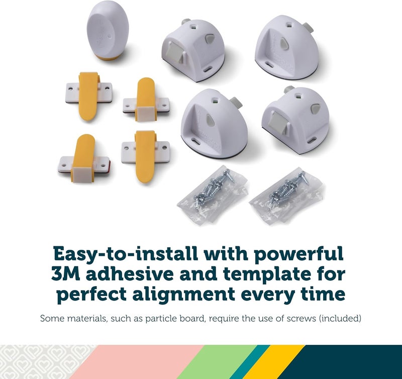 Safety 1st Adhesive Magnetic Lock System, 4 Locks And 1 Key - Image 2