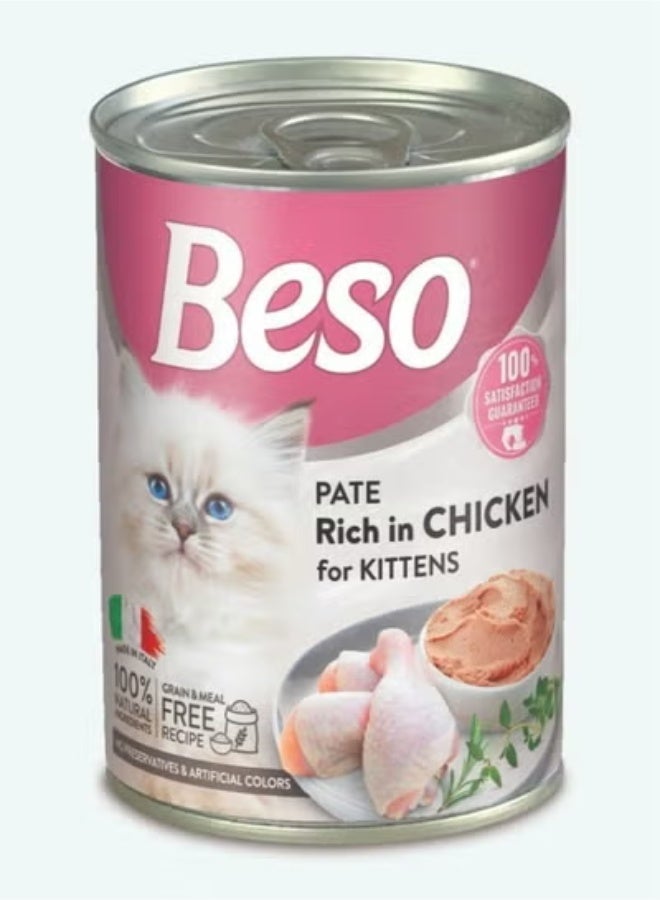 Beso Pate Chicken Canned Food for Kittens 6 x 400 grams - Image 1