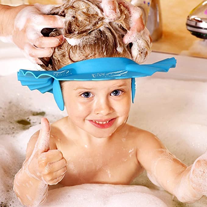 Baby Shower Cap Bathing Baby Wash Hair Hat for New Born Infants babies Baby Bath Cap Shower Protection For Eyes And Ear, Bathing Shower Cap, Baby Bath Cap (Multicolor) - Image 2