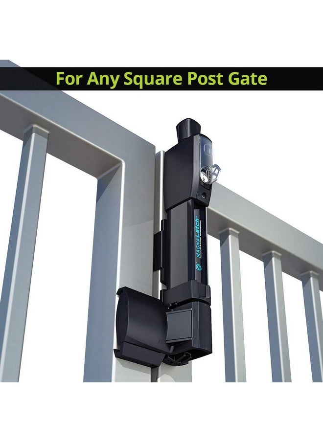 MAGNA-LATCH - D&D Technologies ML3VPKA MagnaLatch Vertical Pull, Child & Pet Safety Magnetic Gate Latch and Gate Lock, for Any Square Gate - Image 1