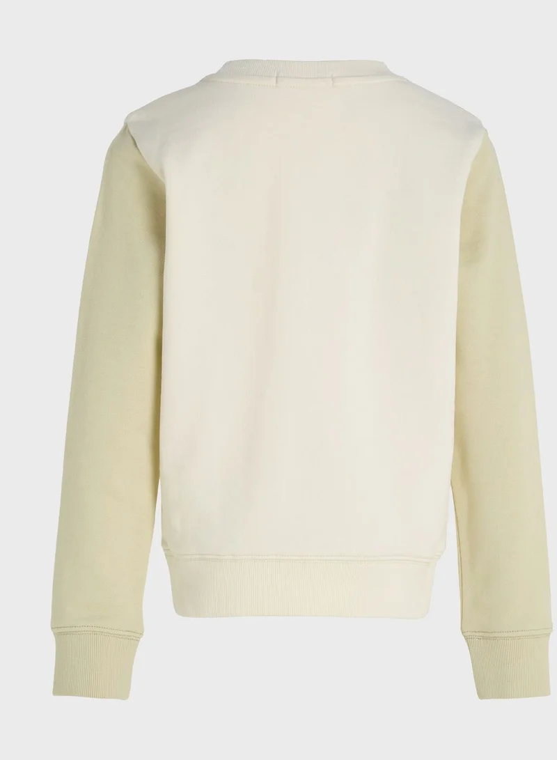 Calvin Klein Jeans Kids Color Block Sweatshirt & Shorts Set