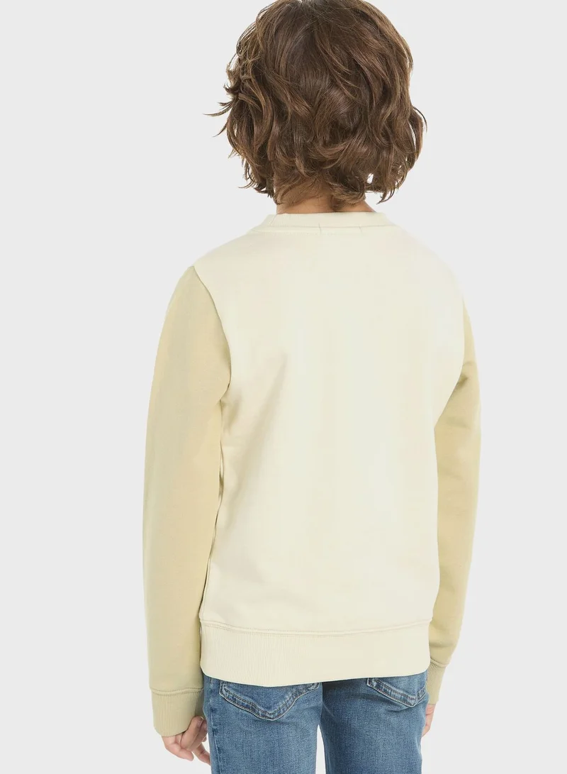 Calvin Klein Jeans Kids Color Block Sweatshirt & Shorts Set