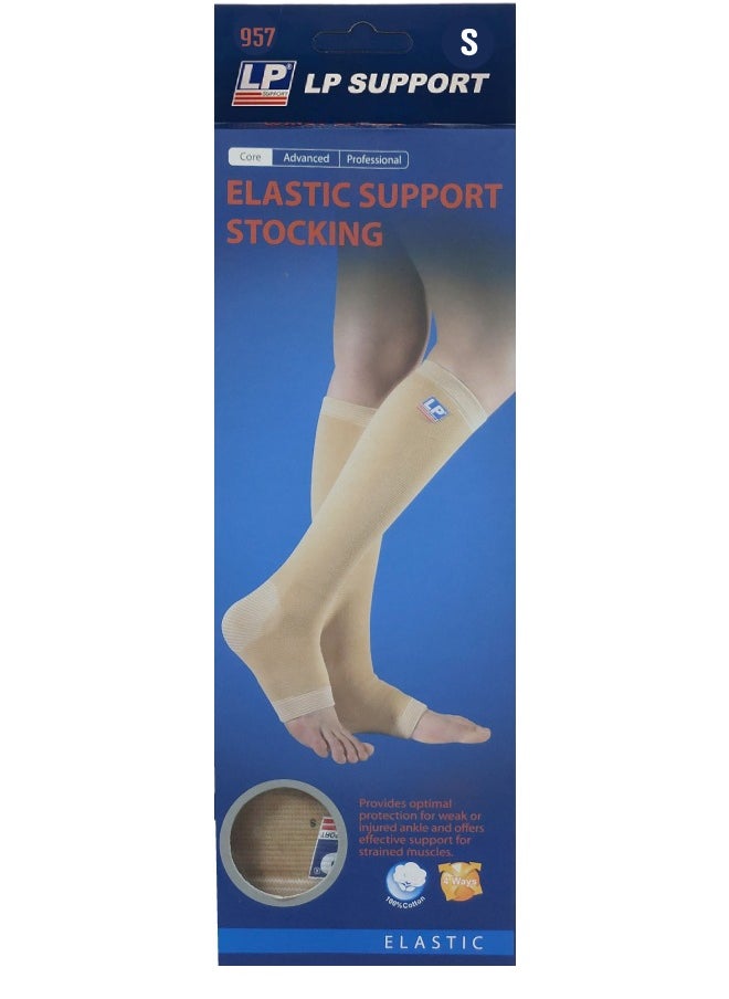 LP SUPPORT 957 Elastic Support Stocking, Small, Beige Color  - Image 1