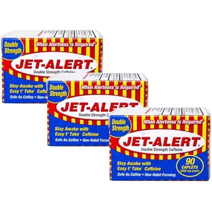 Jet-Alert Double Strength Caffeine 200 Mg Caplets, 90 caplets, Pack of 3 - Image 1