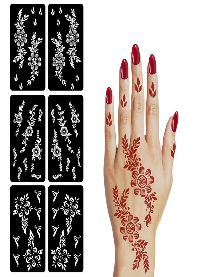 VANVATI Combo Mehndi Stencil Sticker For Quick Mehndi Designs On Party Nights & Functions - Image 1