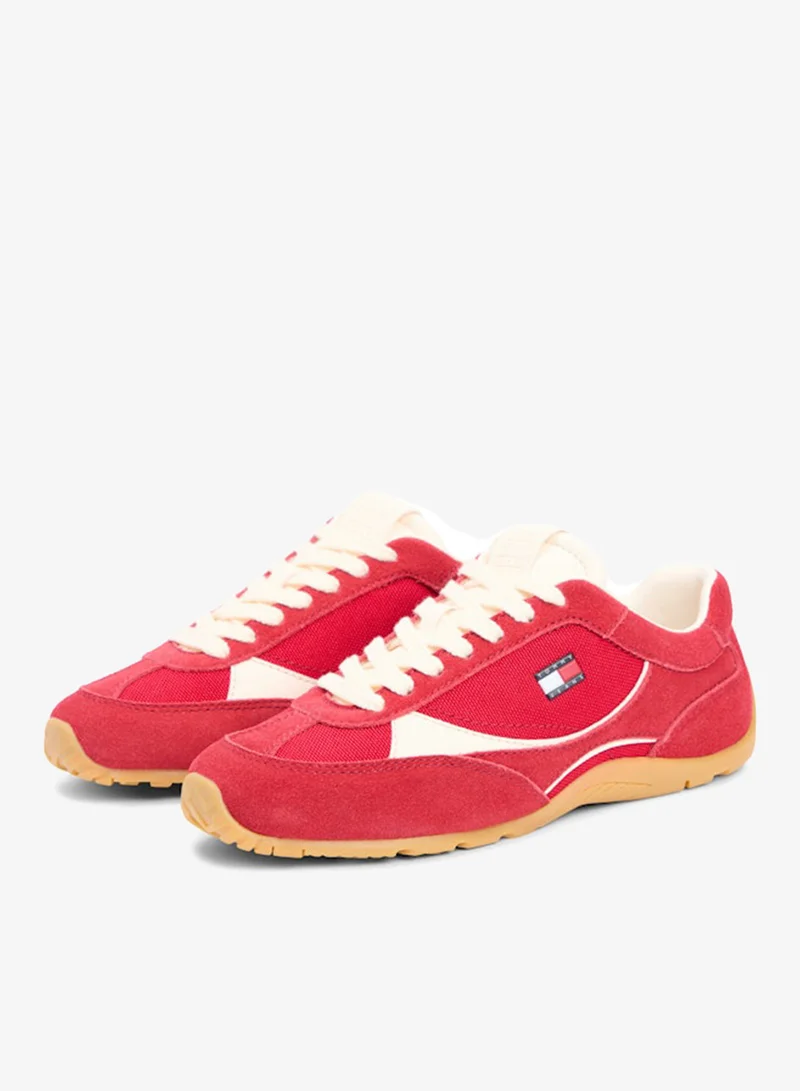 Tommy Jeans Sapphire Red Suede Cleat Archive Runner Trainers for Women | Best Price UAE