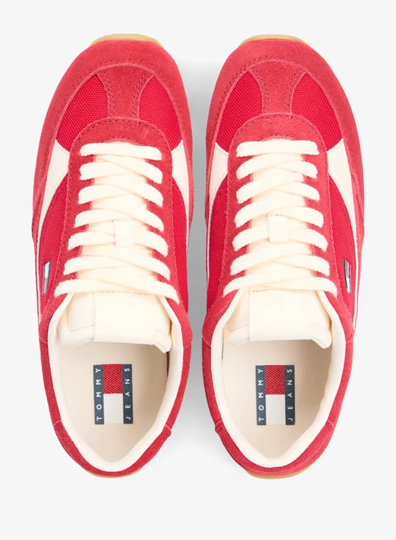 Tommy Jeans Sapphire Red Suede Cleat Archive Runner Trainers for Women | Best Price UAE