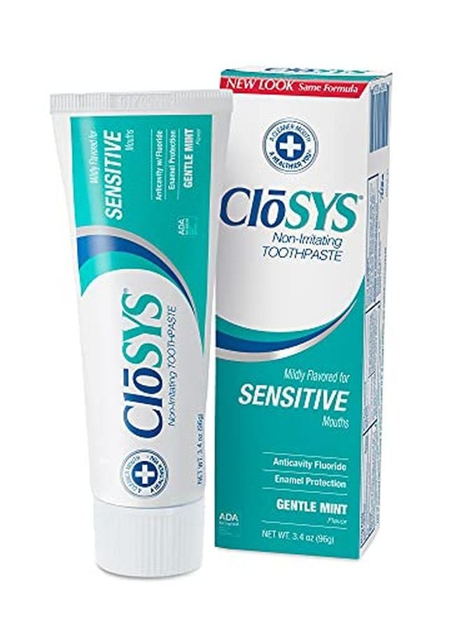 CloSYS Fluoride Toothpaste, 3.4 Ounce, Travel Size, Gentle Mint, Tsa Compliant, Whitening, Enamel Protection, Sulfate Free  - Image 1