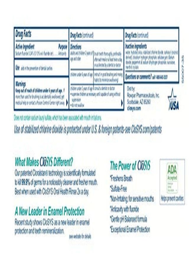 CloSYS Fluoride Toothpaste, 3.4 Ounce, Travel Size, Gentle Mint, Tsa Compliant, Whitening, Enamel Protection, Sulfate Free  - Image 2