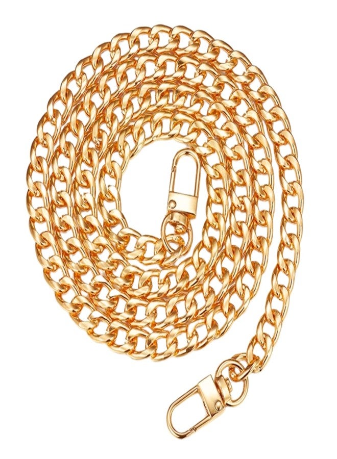 KASBEE Purse Chain Strap, Gold Chain Purse Strap, Crossbody Chain Strap for Purse Shoulder Bag, 47 Inch - Image 1