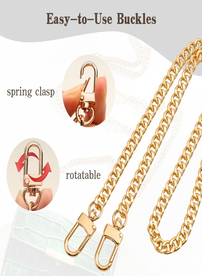 KASBEE Purse Chain Strap, Gold Chain Purse Strap, Crossbody Chain Strap for Purse Shoulder Bag, 47 Inch - Image 2